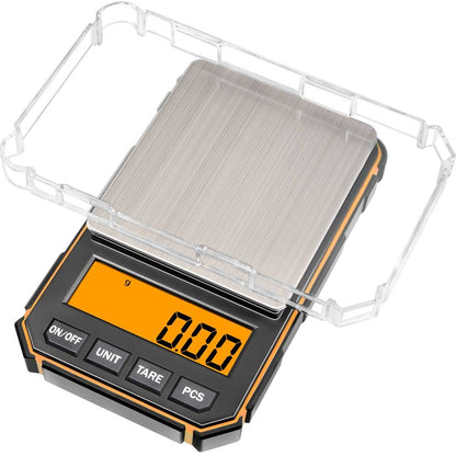 Fuzion Orange Mini Digital Weighing Scale, 200g x 0.01g Jewelry Gram Scale