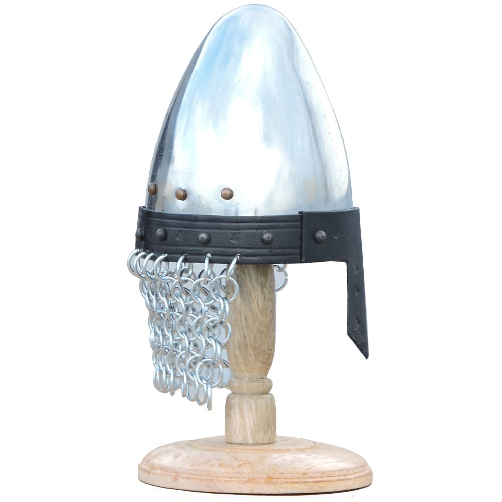 Mini Normal Nasal Helmet With Display Stand & Chain Mail