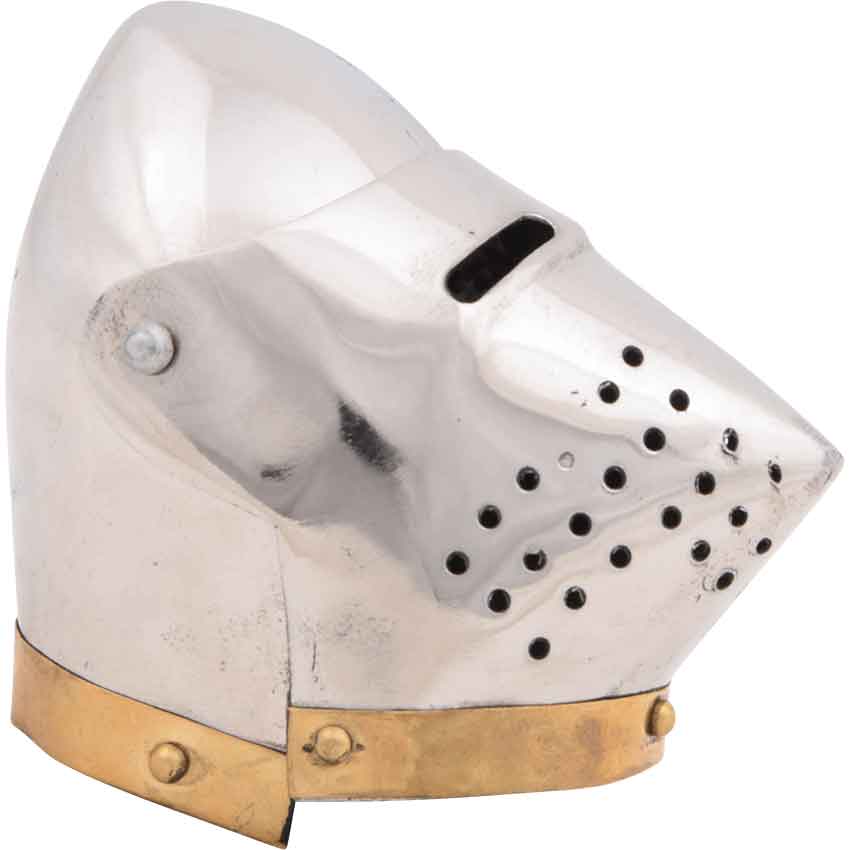 Mini Hound Skull Pig Face Bascinet Medieval Helmet