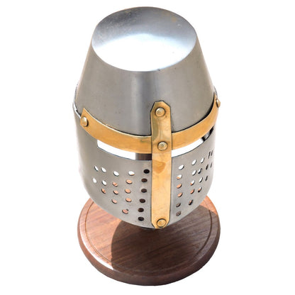 Mini Medieval Knight Helmet With Display Stand