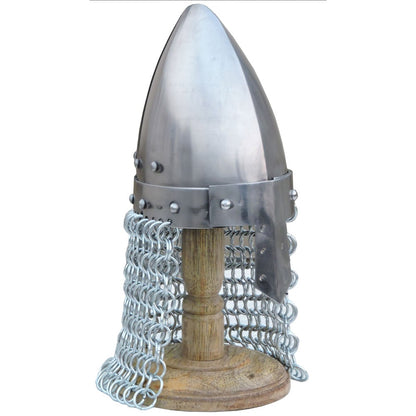 Mini Nasal Helmet With Display Stand & Chain Mail