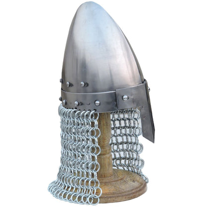 Mini Nasal Helmet With Display Stand & Chain Mail