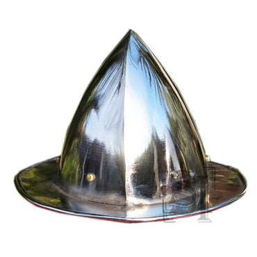 15th Century Domed Kettle Miniature Helmet With Stand