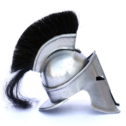 Mini Spartan Helmet With Display Stand and Detachable Plume