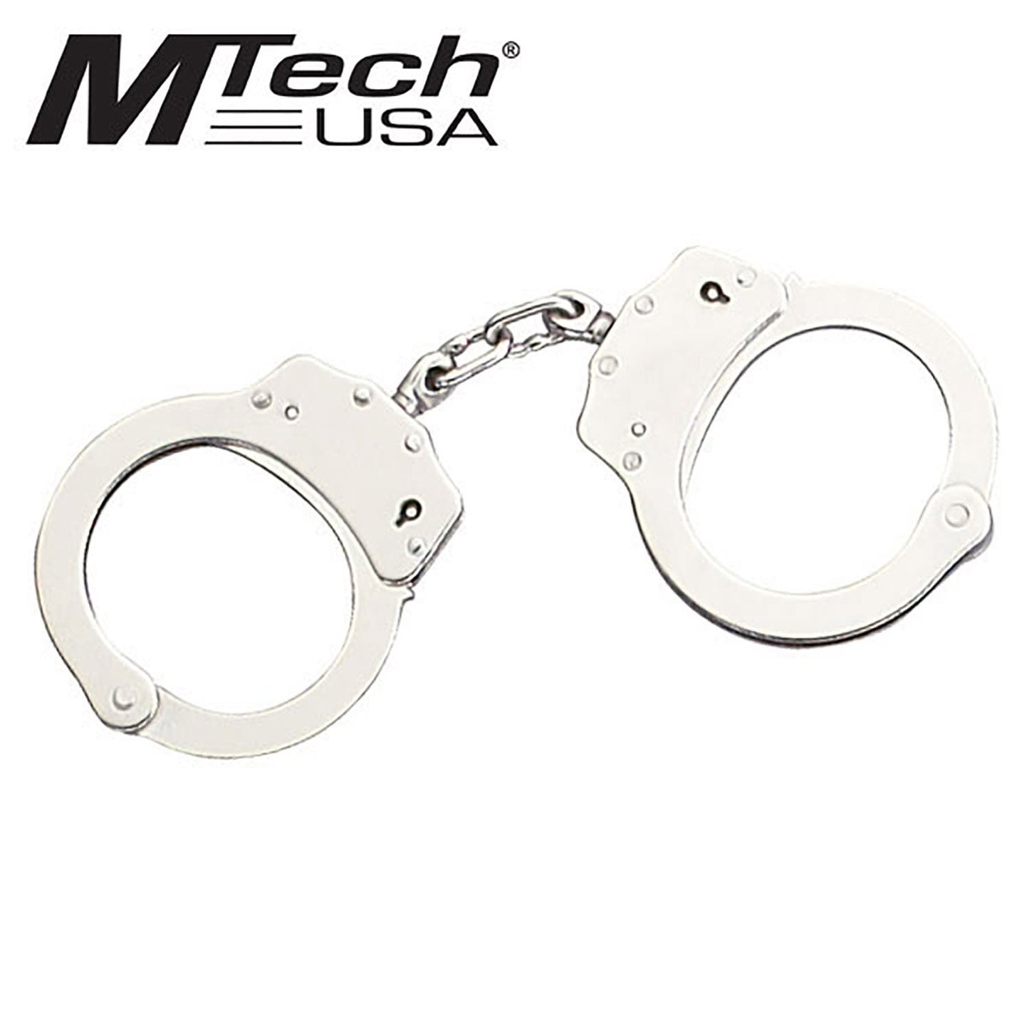 MTech Nickel Silver Carbon Steel Handcuff Double Locking + 2 Keys