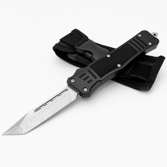 9.5" Deluxe Tanto Blade Automatic Dual Action OTF Knife