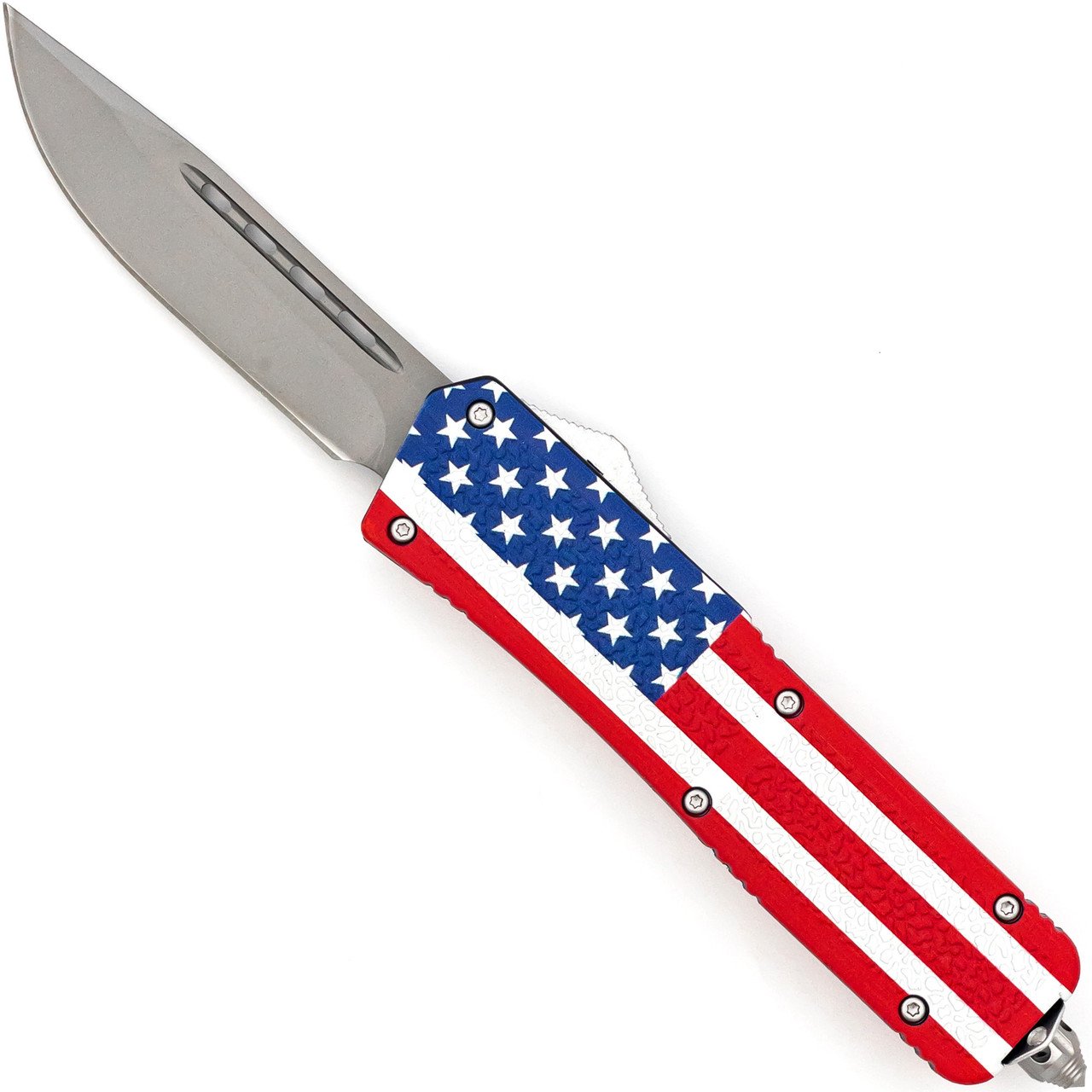 8.5" Automatic OTF American Flag Out the Front Pocket Knife