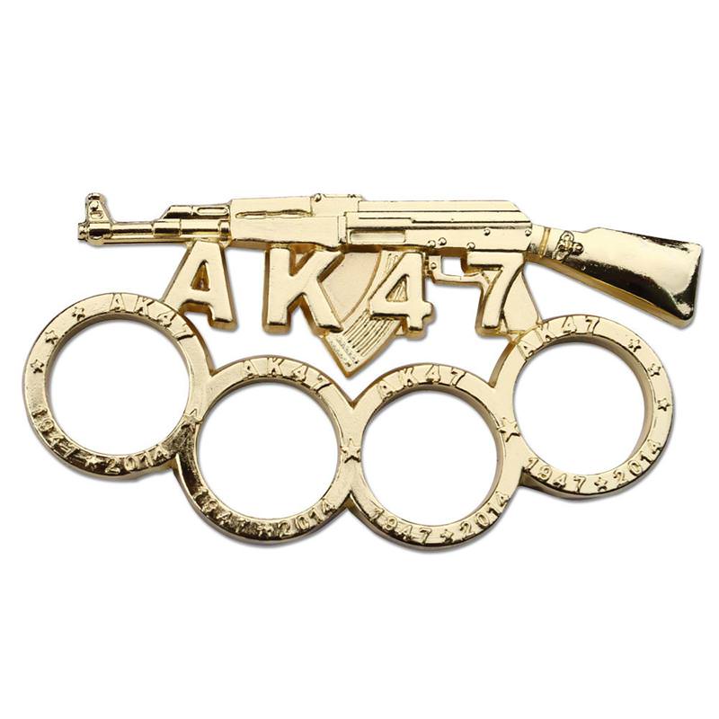 Gold AK-47 Rifle Paperweight AK47 Gun Knuckle