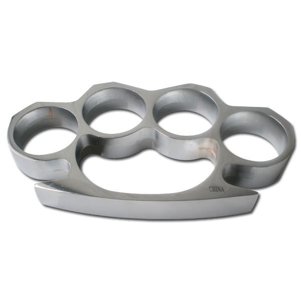 Silver Four Finger Hole Knuckle Paper Weights Palm Grip