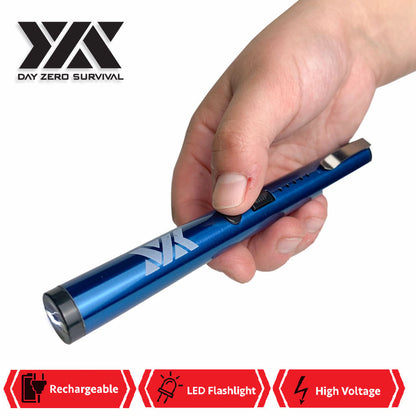 DZS Small Pen Sized 6 Inches Rechargeable Stun Gun Blue