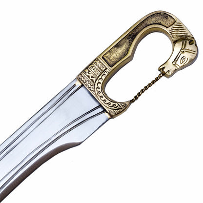 Horse Head Falcata - Kopis Sword With Scabbard