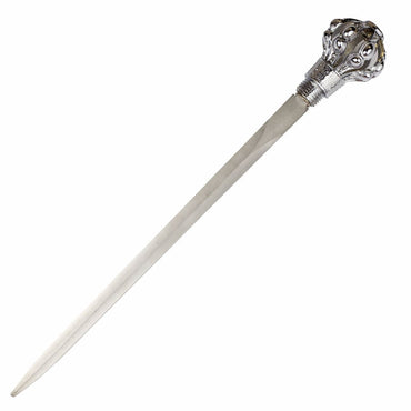 Silver Crown Knob Walking Cane Sword