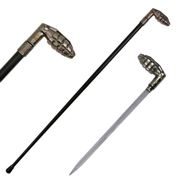 Grenade Style Cane Gentleman's Walking Cane Sword