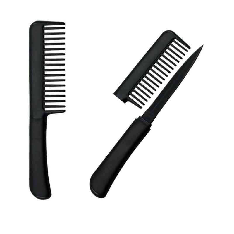 Black Comb With Hidden Blade Knife