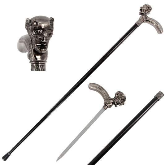 36 Inch Demon Skull Head Cane Sword