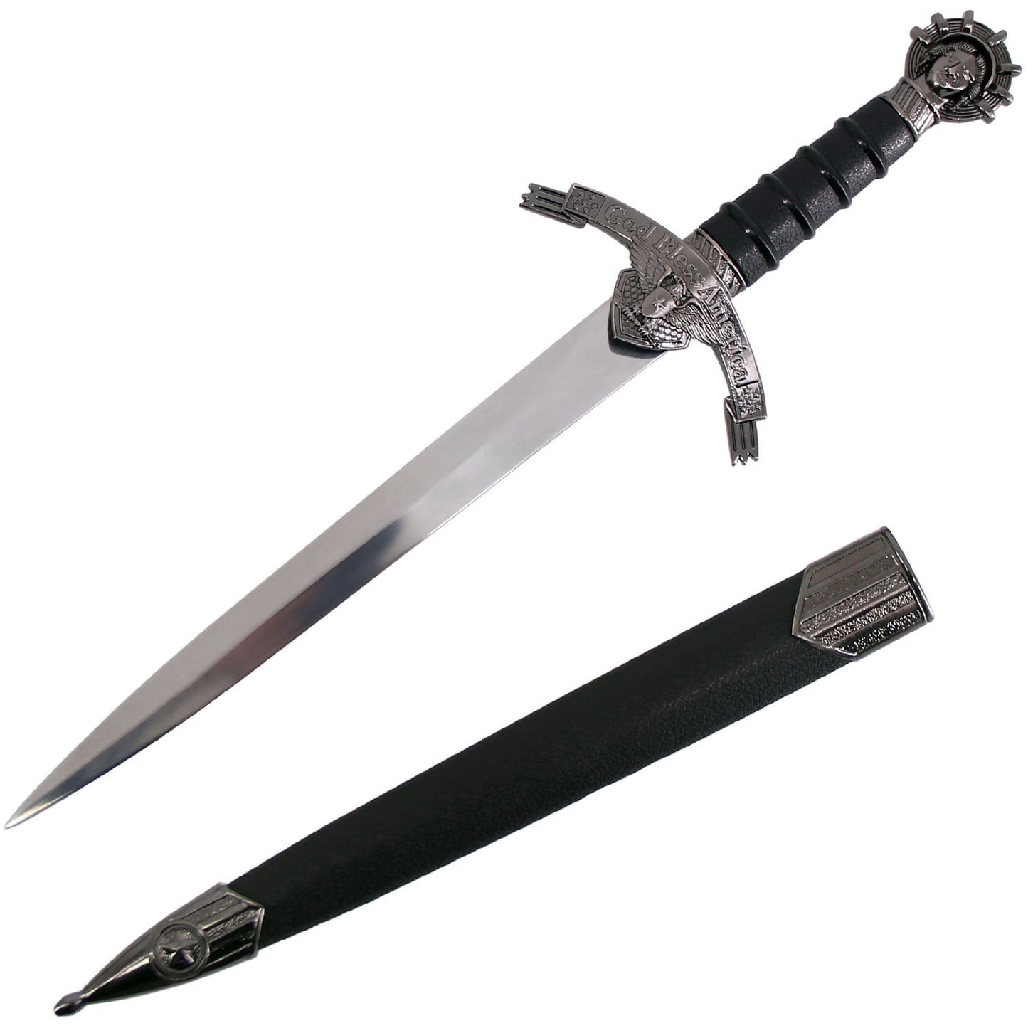 14.25 Inch Lady Liberty USA Dagger with Scabbard