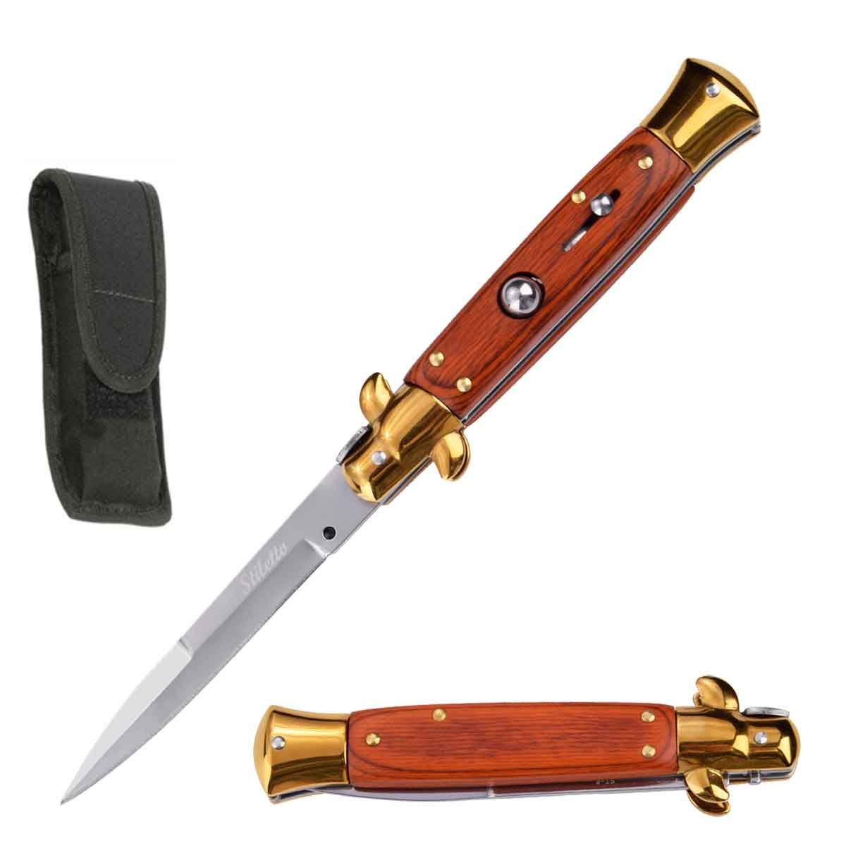 8.75" Classic Italian Stiletto Switch Blade Automatic Knife