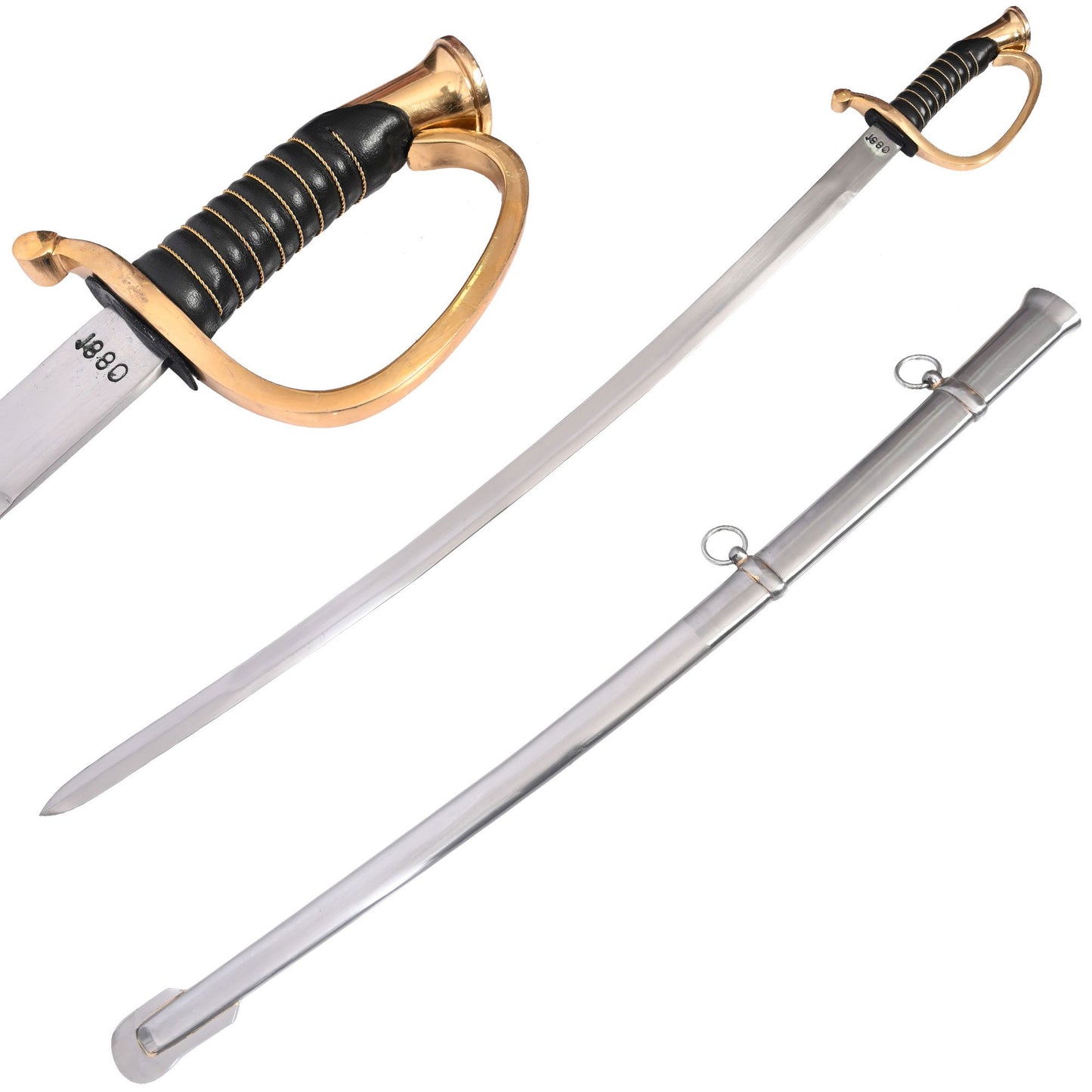 Light Cavalry Saber 39 Inches Carbon Steel Blade Replica Sword