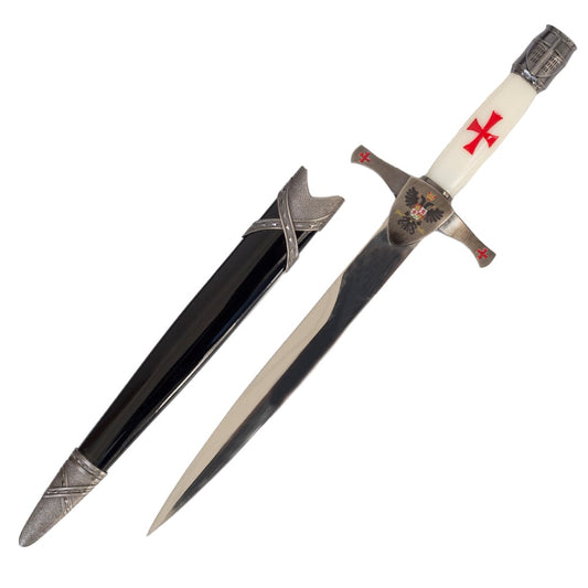 16" Overall Crusader Shield Knights Templar Dagger