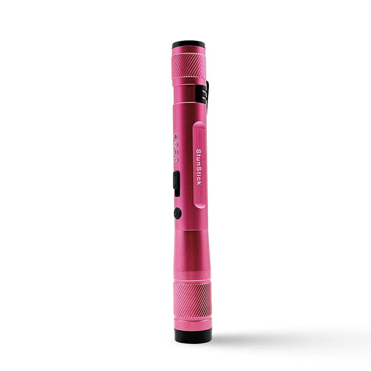 Light Pink StunStick Concealed Carry Multi-Functional Heavy Duty Stun Gun Flashlight