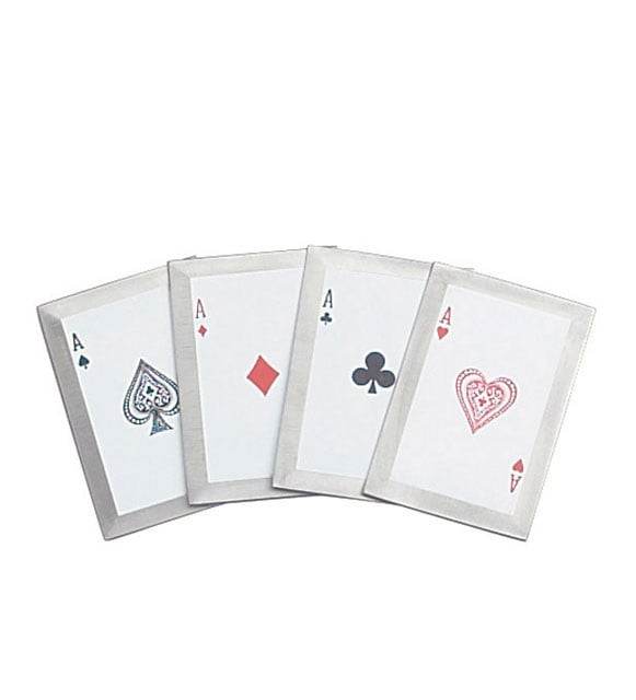 4 pcs Throwing Card Set with Four of a Kind Aces Quads