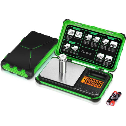 Fuzion TRI Gram Scale, 200g x 0.01g Digital Pocket Scale with 6 Units Green