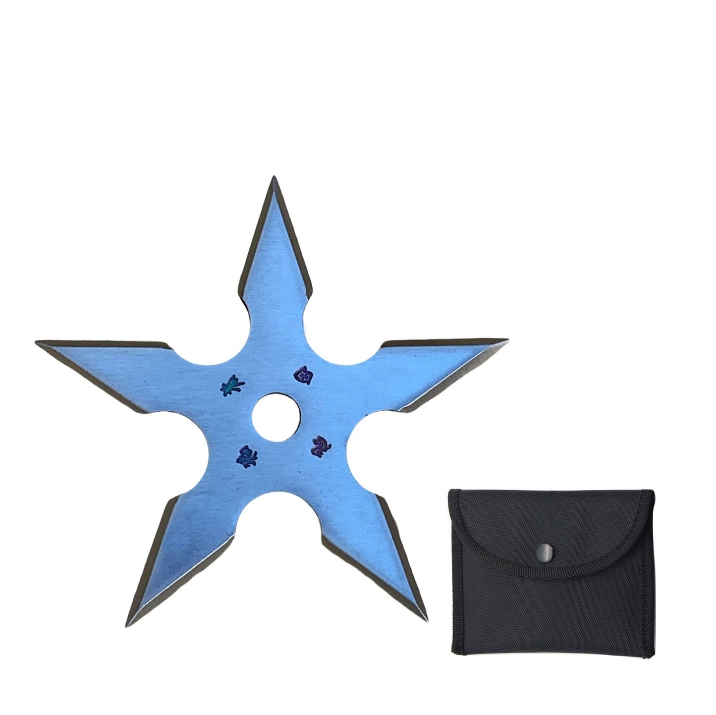 Ninja Five Point Silver Throwing Star Shuriken Knife Blade