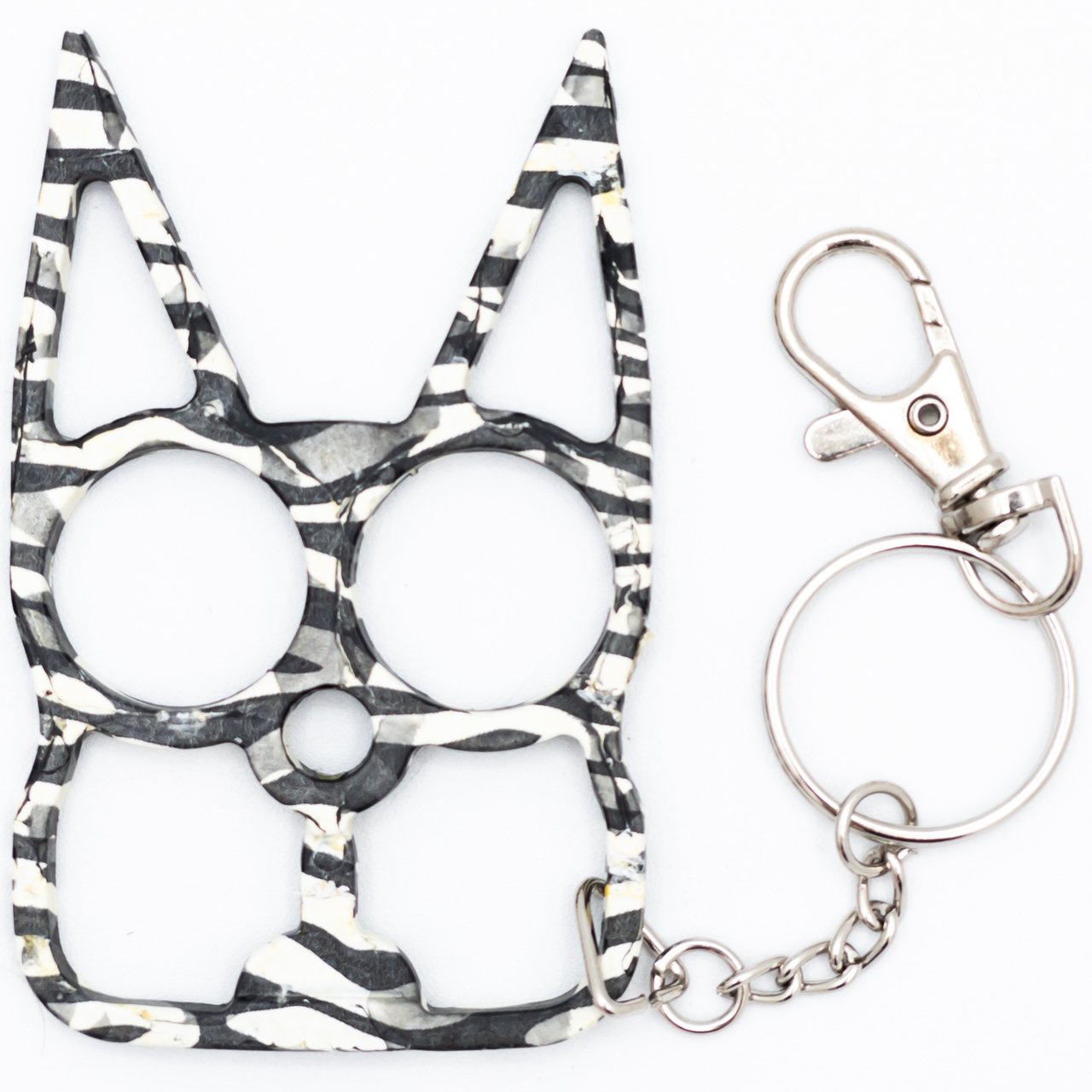 Bubbly Cat Self Defense Keychain - Zebra