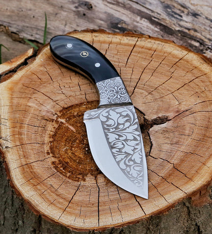 Custom Engraved Handmade 12C27 Stainless Steel Hunting Skinning Knife 10"