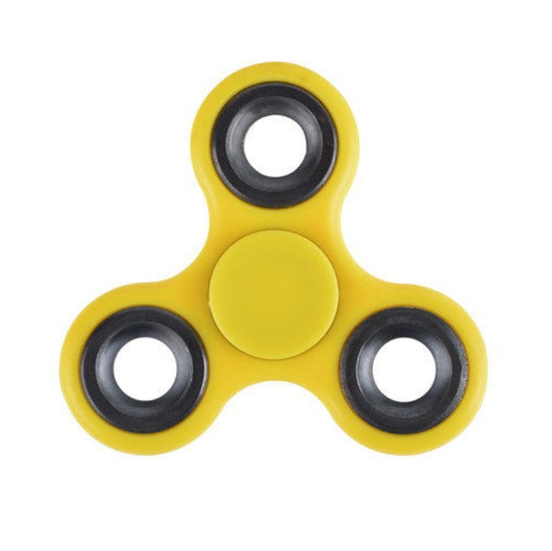 Stress Relief Hand Spinner and Spinning Tri Fidget High Speed Yellow