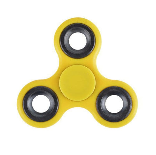 Stress Relief Hand Spinner and Spinning Tri Fidget High Speed Yellow