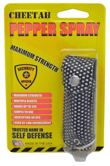 Bling Keychain Personal Defense Pepper Spray OC-18 1/2 oz With Case Black