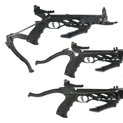 80lb Self Cocking Pistol CrossBow With Forearm Grip Black