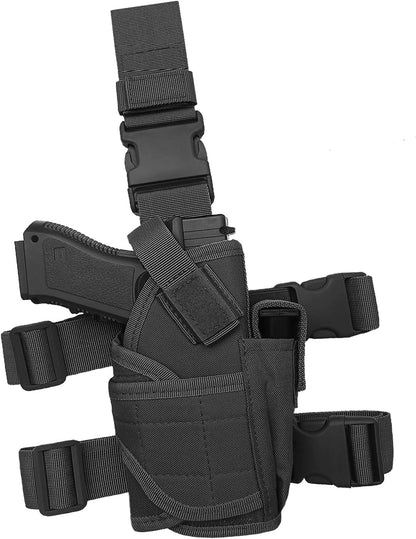 Tactical Pistol Thigh Gun Holster, Drop Leg Holster, Right Hand Adjustable