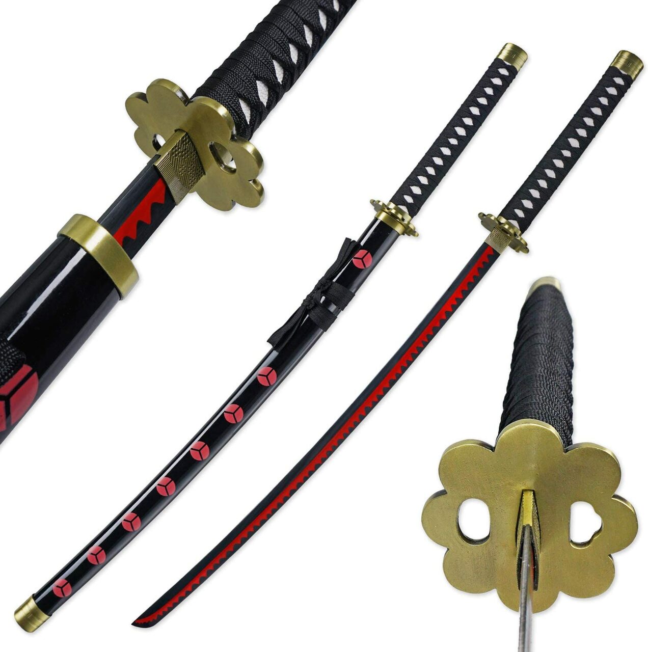 Zoro's Shusui Replica Sword Red Hamon Stainless Steel Katana