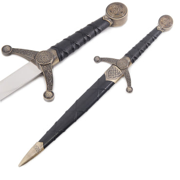 Gold Celtic Knot Dagger with Scabbard