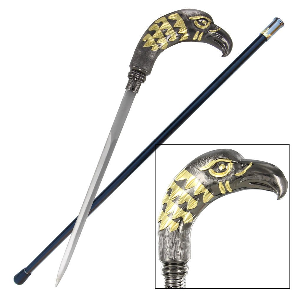 Eagle Tribute Golden Custom Sword Cane