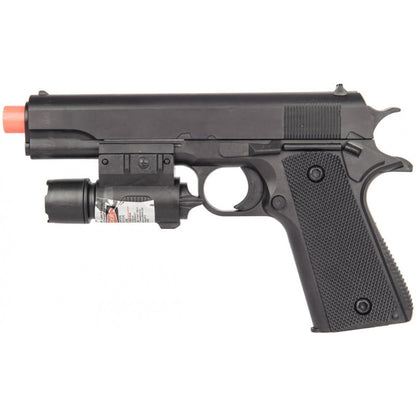 P2003 Airsoft 8" Spring Powered Pistol with Laser