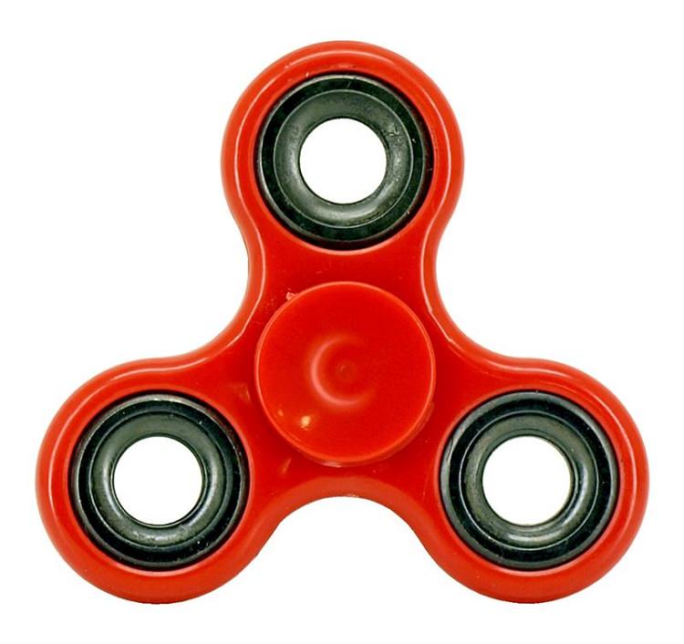 Stress Relief Hand Spinner and Spinning Tri Fidget High Speed Red