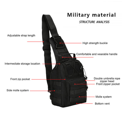 Tactical Compact EDC Sling Bag - Concealed Carry Shoulder Bag for Travel Hiking(Black)