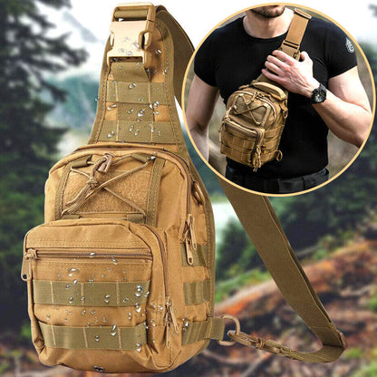 Tactical Compact EDC Sling Bag - Concealed Carry Shoulder Bag for Travel Hiking