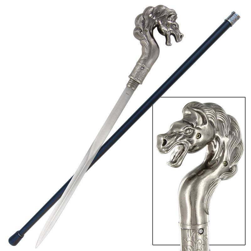 Arabian Horse Head Walking Sword Cane