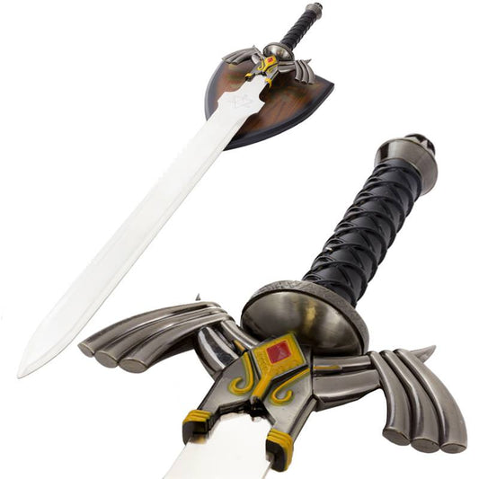 Zelda Twilight Princess Video Game Fantasy Sword With Wall Plaque